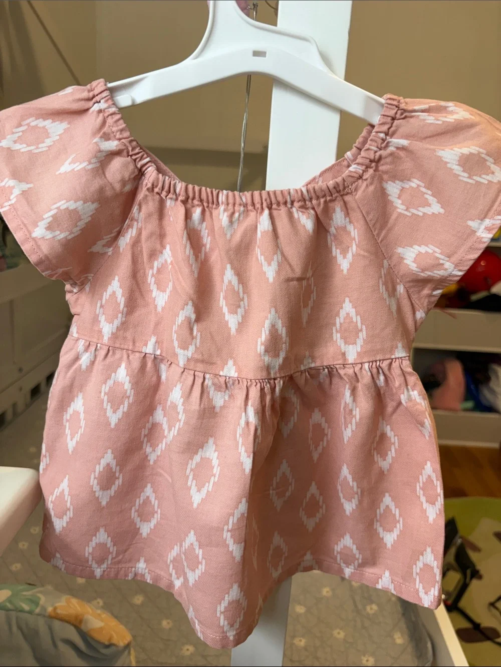 Carter's Peach Ikat Flutter Sleeve Top & Shorts Set 3t